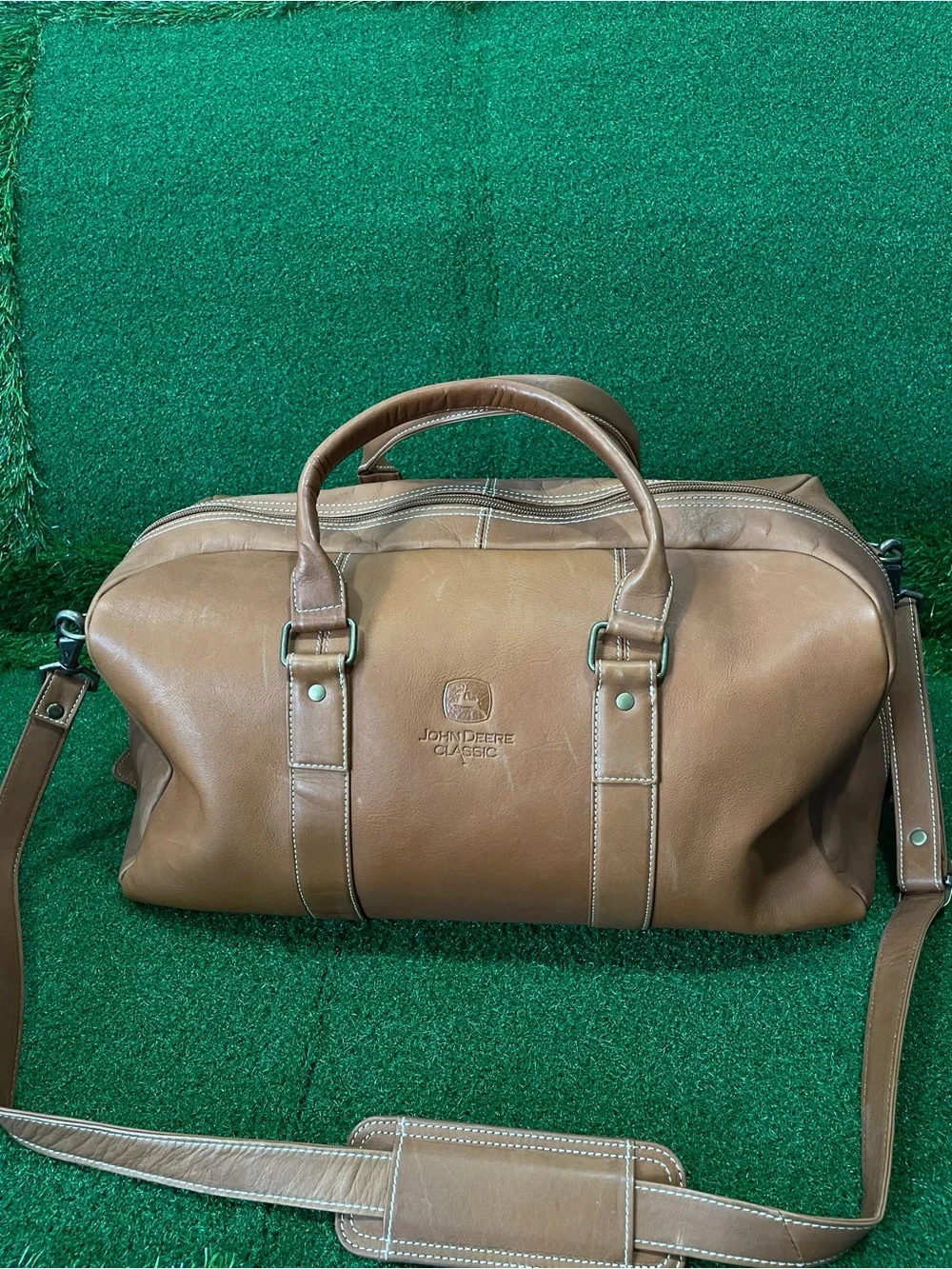 Links Kings 0311 Tan Club Duffel Bag 17”x10”x7” (Jul 026)